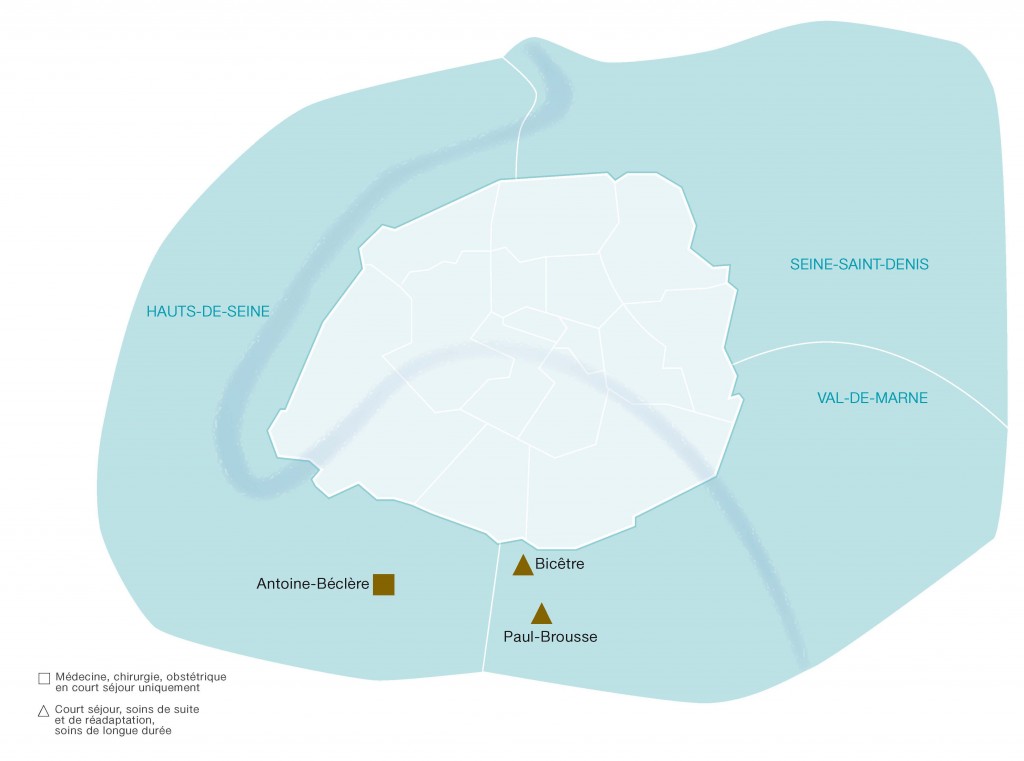 Carte GH Paris sud